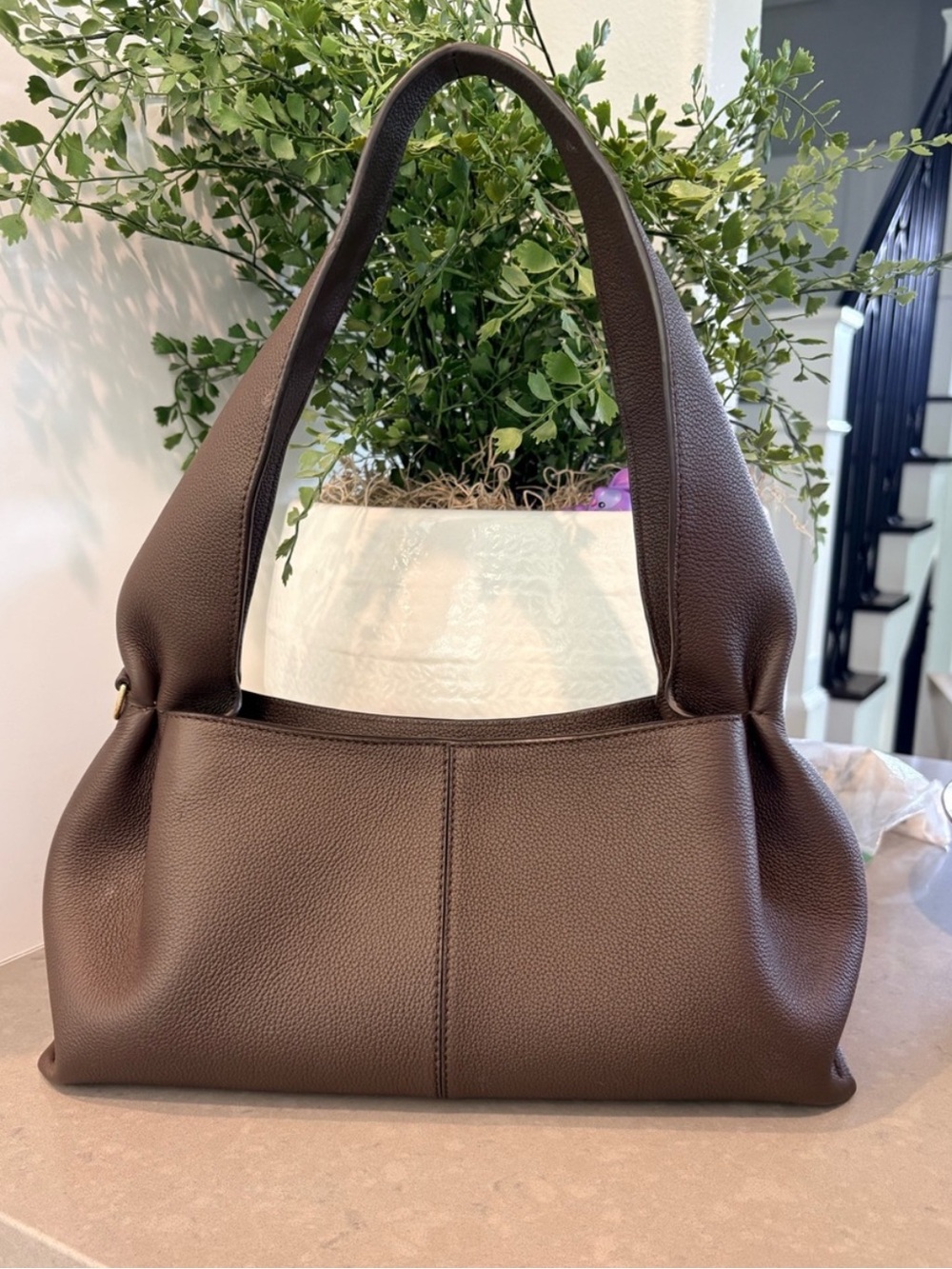 Authentic Polene Neuf East West Shoulder Bag in Ebony - Picture 2 of 8